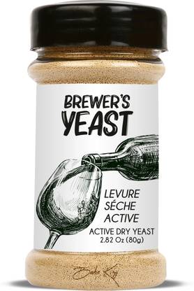 Bake King Brewer's Yeast for Wine 80gm Fast Fermentation Wine Yeast in Storage Jar Yeast for Wine Making Yeast Powder