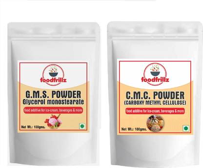 foodfrillz CMC Powder & GMS Powder (100 g x 2) Carboxymethyl Cellulose (CMC) Powder