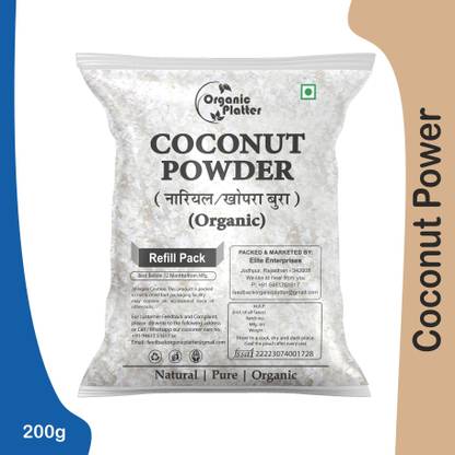 Organic Platter Coconut Powder, Nariyal Burada, Khopra Bura, For Cooking, Desiccated Coconut Coconut Powder