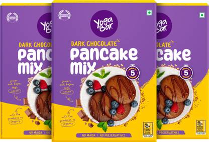 Yogabar Pancake Mix Chocolate - 450g (Pack of 3) Baking Powder