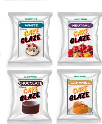 Marvino White,Chocolate,Neutral,Caramel Glaze cake decoration Combo Syrups Liquid