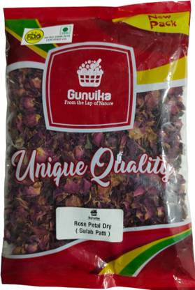 Gunvika Gulab Patti Dried Rose Petals, Fresh Dry Rose Petals| Gulab Patti | Rose Petals Topping Strips