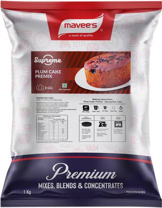 mavee's (Supreme) Plum Cake Premium Premix EGG (Packing 1 kg) Baking Powder
