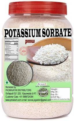 PMW Potassium Sorbate - Food Grade - C6H7KO2 - 99% Pure - 250 Grams White Compound Callets Crystals