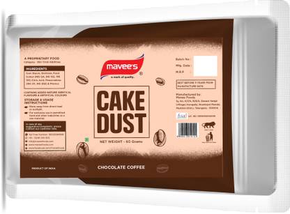 mavee's Cake Dust Packet - Chocolate Coffe, Premium Colour Spray Decor Solutions Baking Powder