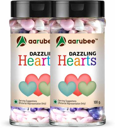 aarubee dazzing heart pack of 2 Choco Chips Crystals