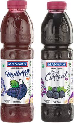 MANAMA Black Currant Crush and Mulberry Crush, Topping for Cakes, Pies and Shakes Topping Liquid