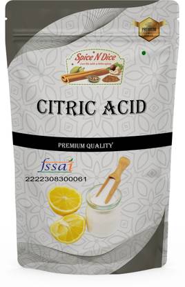 spice n dice Natural Citric Acid | Nimbu Salt | Citric Acid Crystals |100gm pouch Citric Crystals