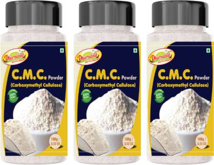 Dharmasut CMC Powder for Making Soft | Smooth | Creamy | Anti Caking and Instant Cake Premixes 300gm Carboxymethyl Cellulose (CMC) Powder