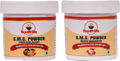 foodfrillz CMC & GMS Powder Combo Pack (40 g x 2) 80 g Glycerol Monostearate (GMS) Powder