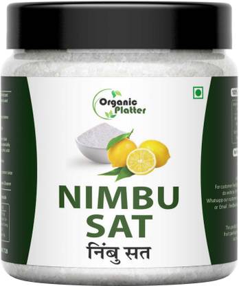 Organic Platter Citric Acid , Nimbu Sat , Lemon Salt , Crystal , Tatri , Citric -(Jar) Citric Solid