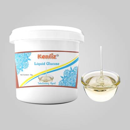 KONFIZ 1kg Liquid Glucose for making Ice Creams, Sweets, Cakes , Desserts and many more Syrups Liquid
