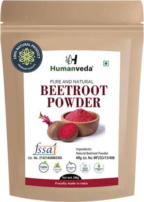Humanveda Beetroot Powder (Chukandar) Use in Soups, Curries, Smoothies, Cakes, & Pancakes Baking Powder