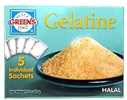 Green's Gelatine Powder 5X10gm (Halal) Imported Gelatin Powder
