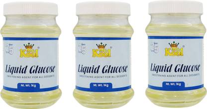 Mr.Kool Liquid Glucose Syrup for making cake, ice cream, jelly, candy, jam 1 Kg X 3 Pack Raising Ingredient Liquid