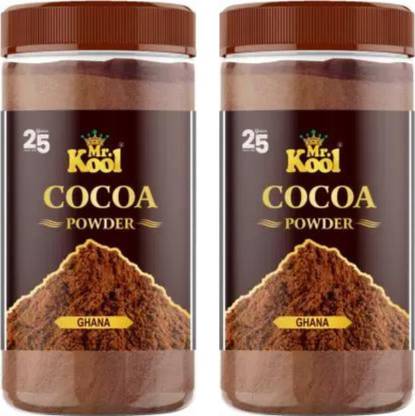 Mr.Kool 100% Natural Ghana Cocoa Powder 100g Jar Combo for Cake, Chocolate, Muffin Baking | Cake Baking Ingredient Cocoa Powder