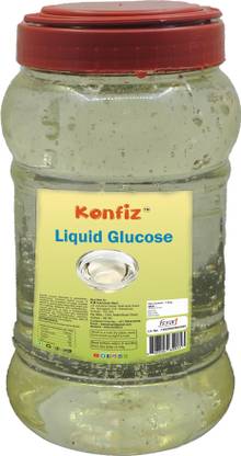 KONFIZ Liquid Glucose 1.5kg (Syrup) for Making Cake, Icecream, Sweetener for Deserts Syrups Liquid