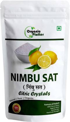 Organic Platter Citric Acid , Nimbu Sat , Lemon Salt , Crystal , Tatri , Citric -(Pouch) Citric Solid