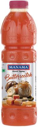 MANAMA Butterscotch Crush 1Litre for Ice Creams, Shakes and Brownies Topping Liquid