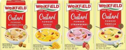 WeiKFiELD Butterscotch, Mango, Strawberry, Vanilla Combo Custard Powder