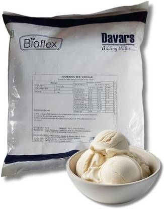 KONFIZ Davar's Ico Magic M/B Vanilla-1 kg Ice Cream Mix Powder Raising Ingredient Powder