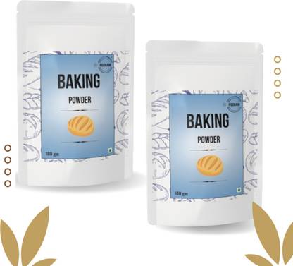 POONAM CUSTARD : Baking Powder 100gm [Pack of 2] for Cookies, Muffins and cakes, Double acting Baking Powder