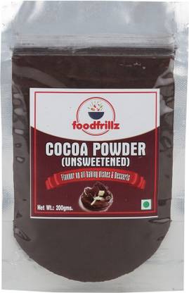 foodfrillz Premium quality Cocoa Powder (dark and unsweetened) 200 g Cocoa Powder
