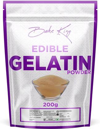 Bake King Gelatin Powder 200GM, Gelatin Powder for jelly Making Food Grade and Face Mask, Gelatin for Cooking/Baking for Candies, Marshmallows, Cakes, Ice Cream, Desserts, Aspic, Corn, and Confections Gelatin Powder