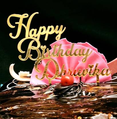 Wedlock Customized Happy Birthday Cake Topper with Acrylic Name|Personalized Cake Topper Cake Topper