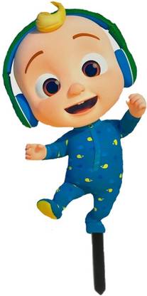Fun Affairs Cocomelon Character for Birthday Party Decoration Cake Topper
