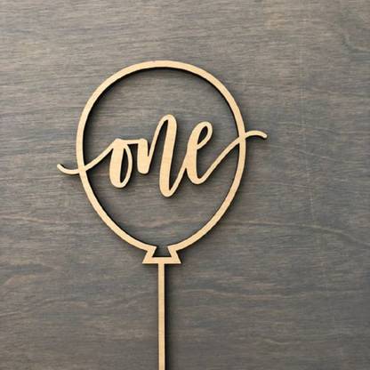 STONE X Cake Topper For One Year Baby (Golden Pack of 1) Cake Topper