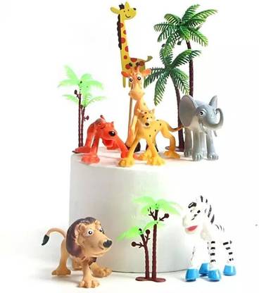 Bakewareind Animal Zoo Toy Cake Topper Set Cake Topper