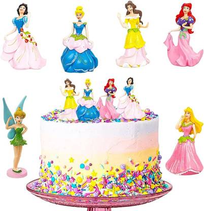 The Baking Therapy Disney Princess Cake Decoration Mini Figure Set Decoration Princess Cake Topper