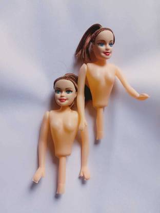 tirupaticollection Doll Cake Topper with Brown Hair set of 2 Cake Topper