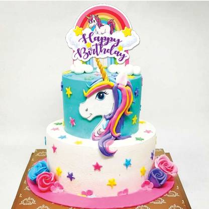 RG Accessories Unicorn Theme Cake Topper Cake Topper