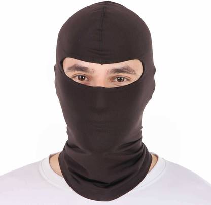 JUST JUNKIES Black Bike Face Mask for Men