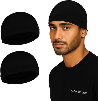ALPHA STYLIST Helmet Skull Cap for Men – Breathable Cotton Liner, Sweat-Wicking Inner Cap, for Helmet Mount