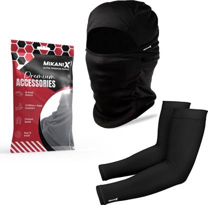 MIKANIX Black Bike Face Mask for Men & Women