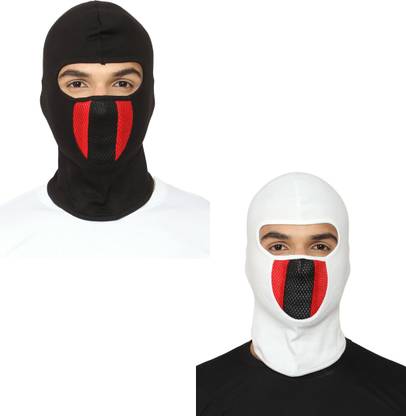 Gajraj White, Black Bike Face Mask for Men & Women