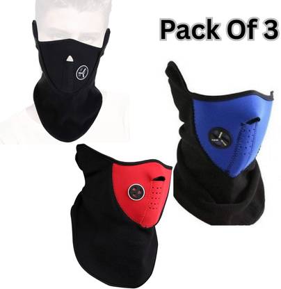 Rhtdm Black, Red, Blue Bike Face Mask for Men & Women