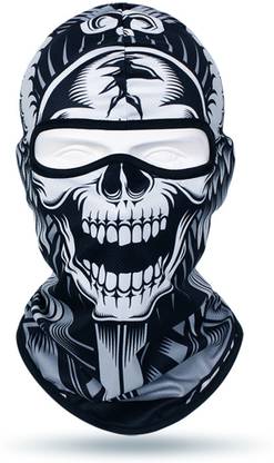 LQZ Black Helmet Skull Cap for Men & Women