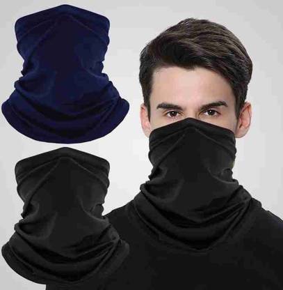 plutoprom Black Bike Face Mask for Men & Women