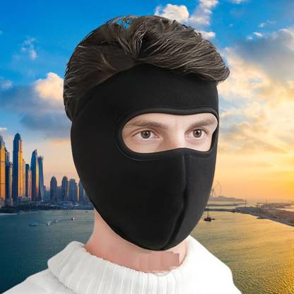 Hench Black Bike Face Mask for Men