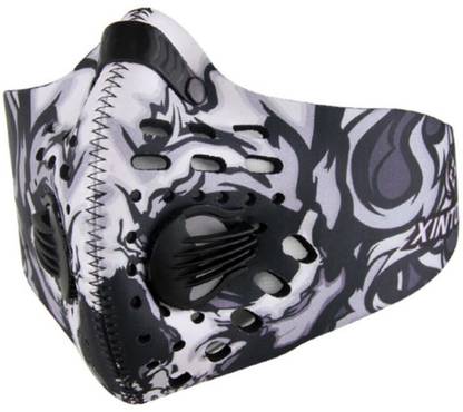 Jonty White, Black Bike Face Mask for Men & Women
