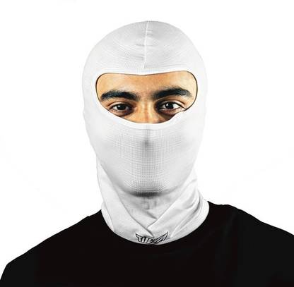 Tiivra White Bike Face Mask for Men & Women