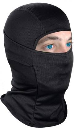plutoprom Black Bike Face Mask for Men & Women