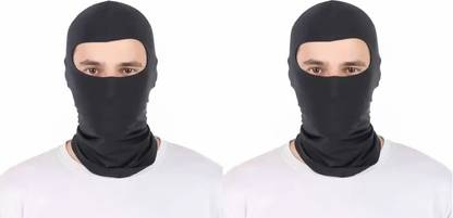 JUST JUNKIES Black Bike Face Mask for Men