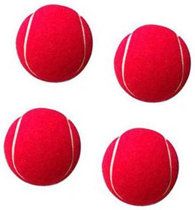 VICKY red cricket tennis ball- 4 pieces Cricket Tennis Ball