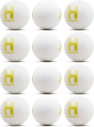 Heega 60 Grams Plastic ball White Non Toxic Cricket Training Ball