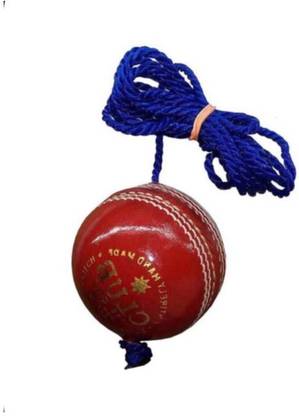 nizex XVZ-Leather Cricket Hanging Ball Red For Shot Practice , 1 Ball Pack h53 Cricket Training Ball